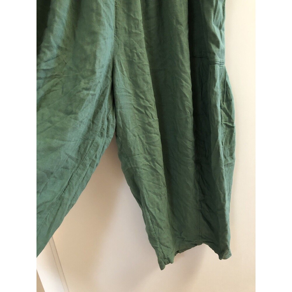Free People Quinn Pants Pull On Harem Wide Leg Green Large L - Picture 4 of 10